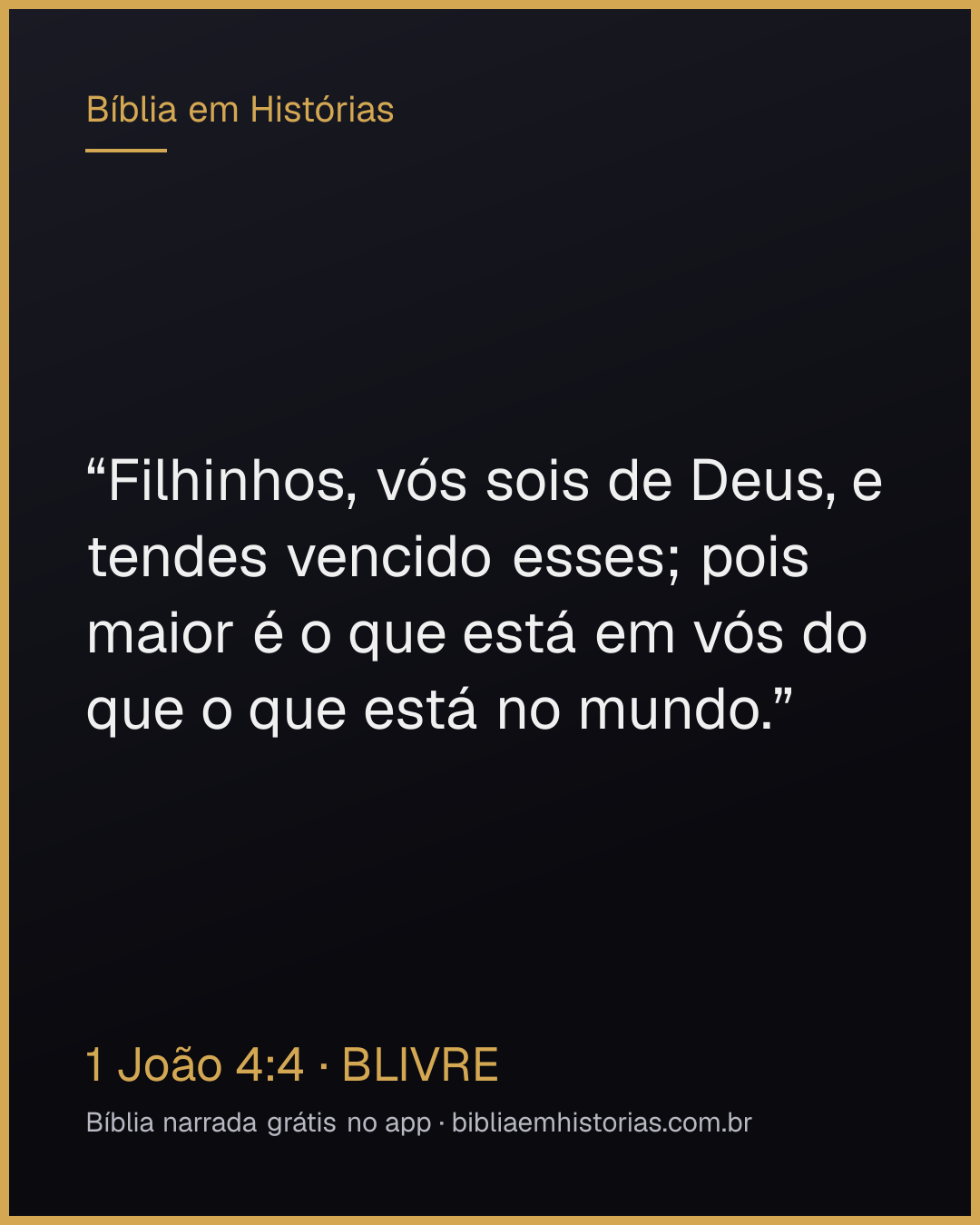 Imagem do versículo 1 João 4:4 para compartilhar