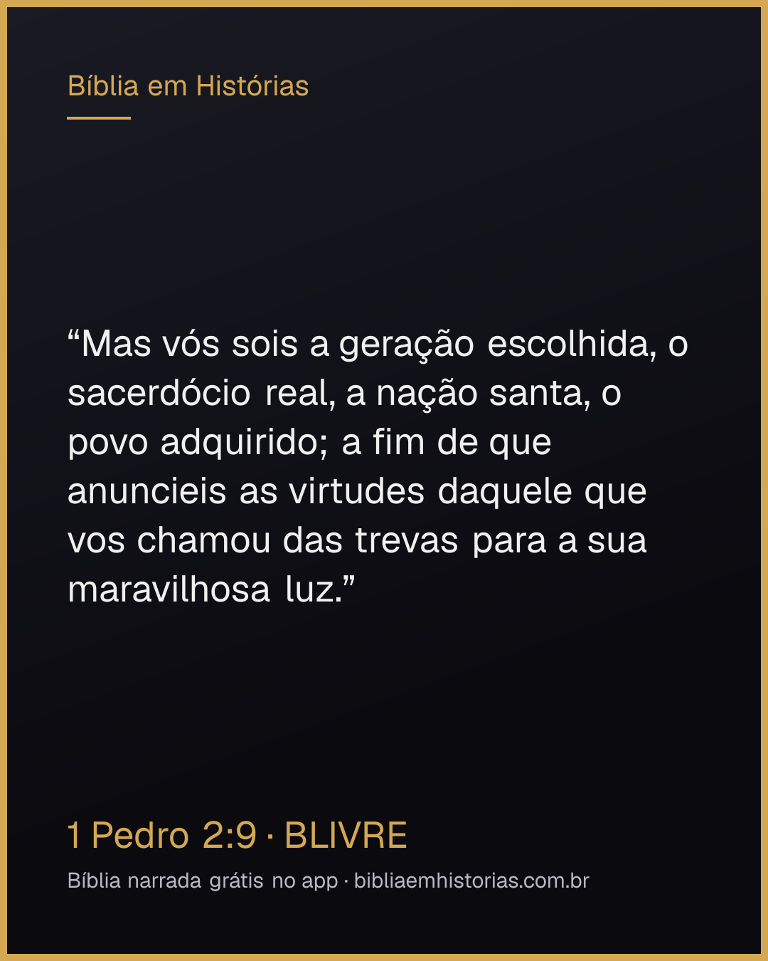 Imagem do versículo 1 Pedro 2:9 para compartilhar