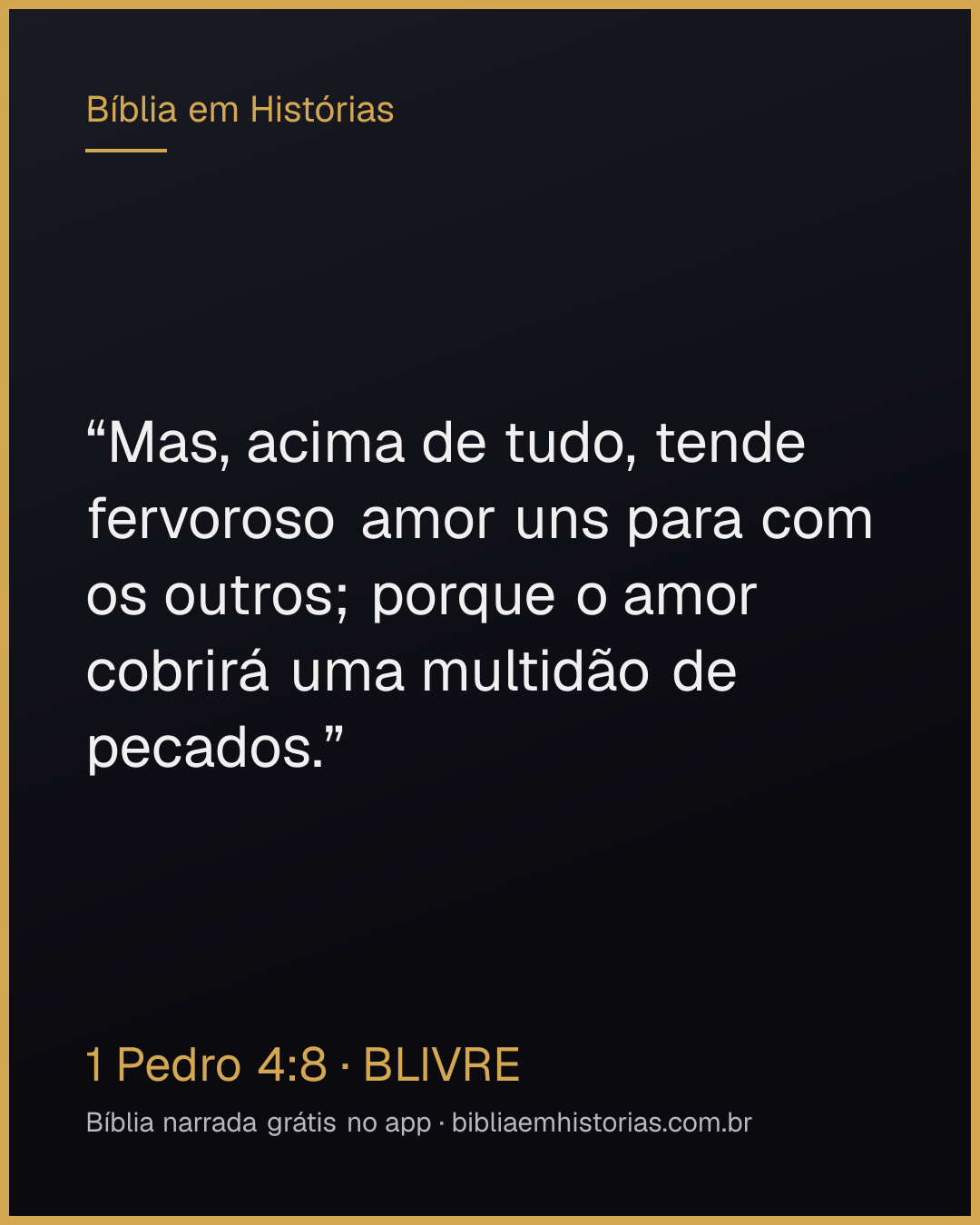 Imagem do versículo 1 Pedro 4:8 para compartilhar