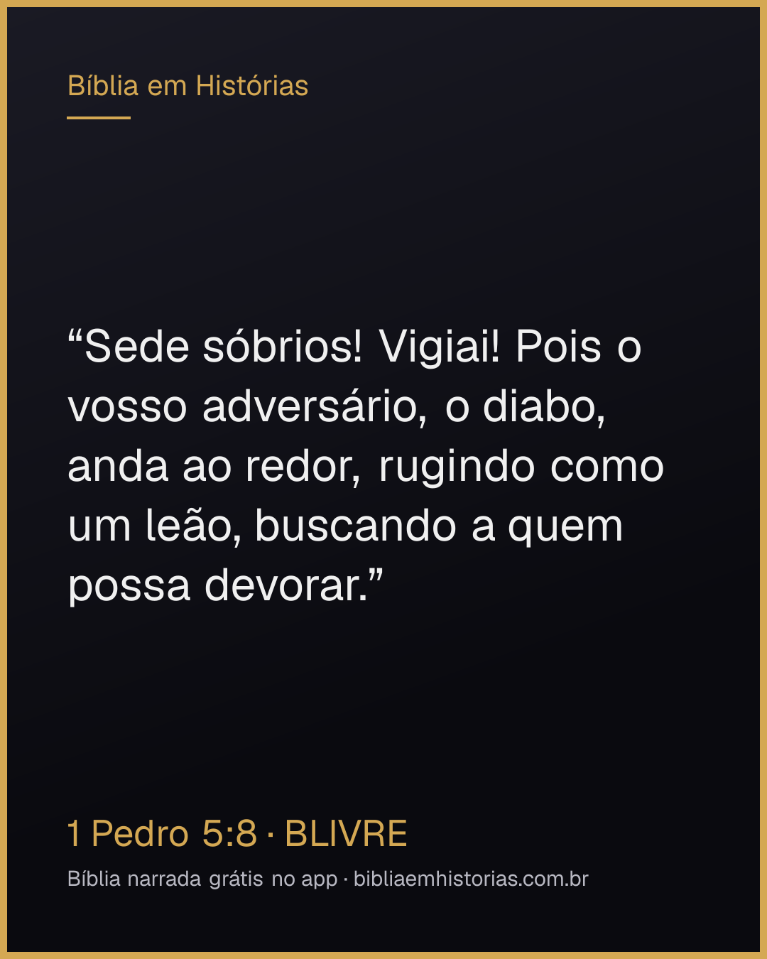 Imagem do versículo 1 Pedro 5:8 para compartilhar