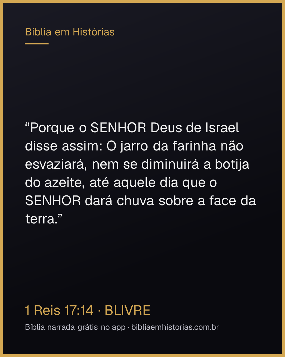 Imagem do versículo 1 Reis 17:14 para compartilhar