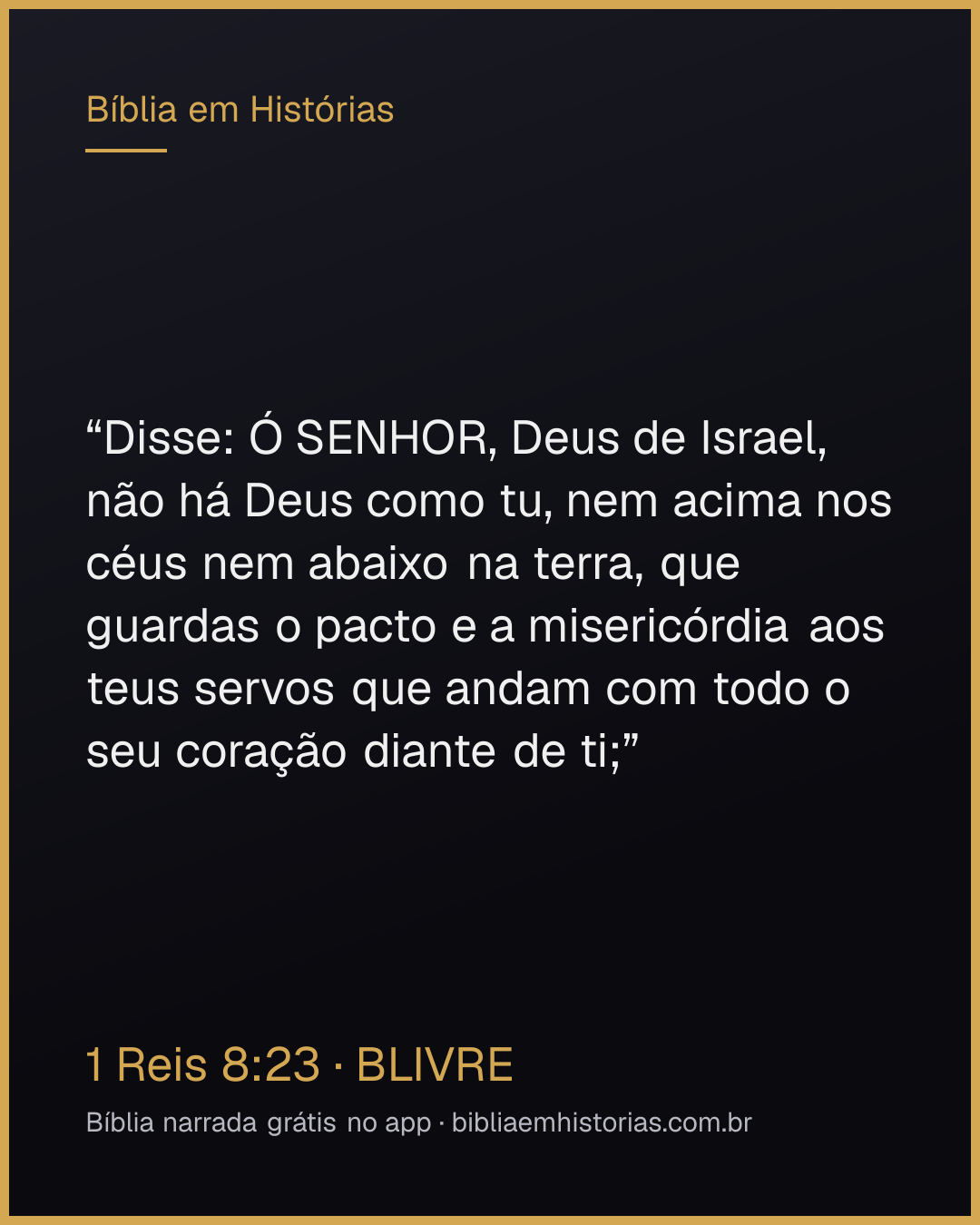 Imagem do versículo 1 Reis 8:23 para compartilhar