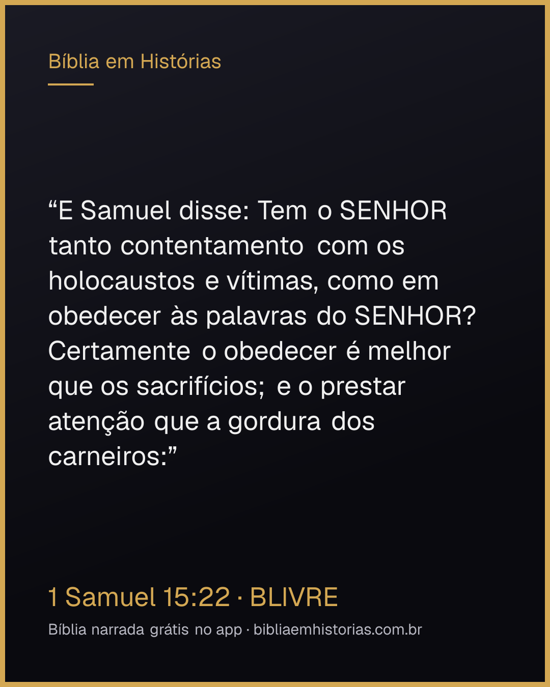 Imagem do versículo 1 Samuel 15:22 para compartilhar
