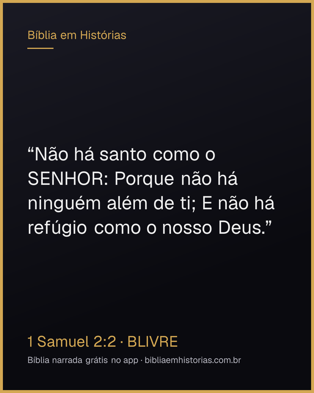 Imagem do versículo 1 Samuel 2:2 para compartilhar