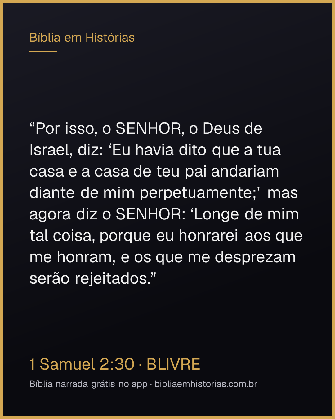 Imagem do versículo 1 Samuel 2:30 para compartilhar