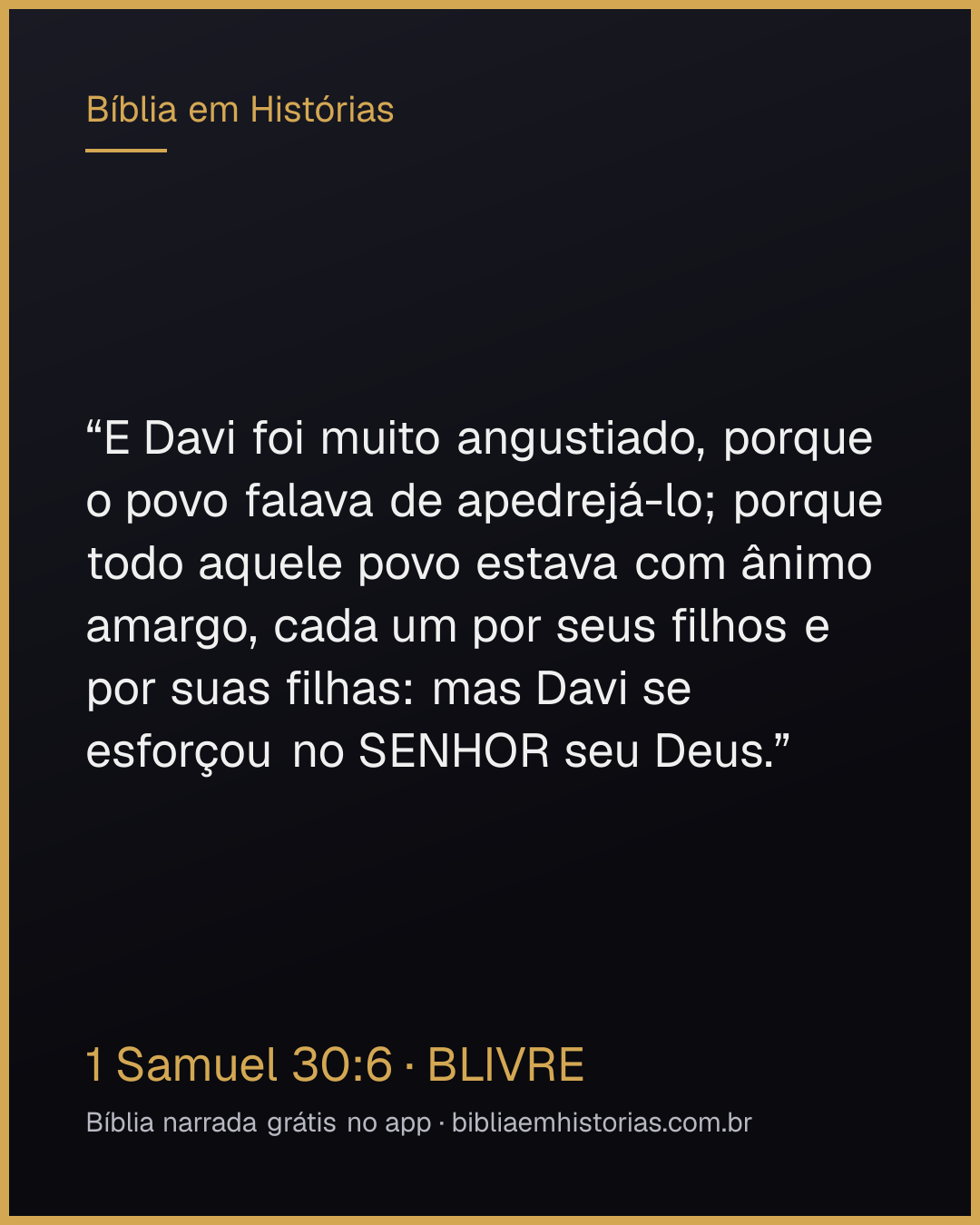 Imagem do versículo 1 Samuel 30:6 para compartilhar