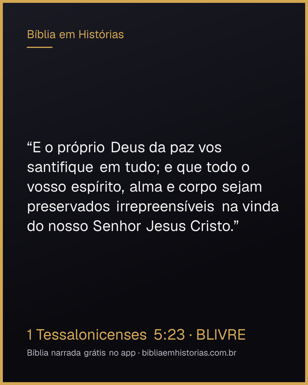 Imagem do versículo 1 Tessalonicenses 5:23 para compartilhar