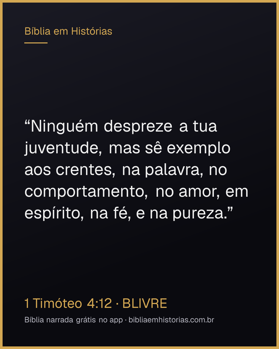 Imagem do versículo 1 Timóteo 4:12 para compartilhar