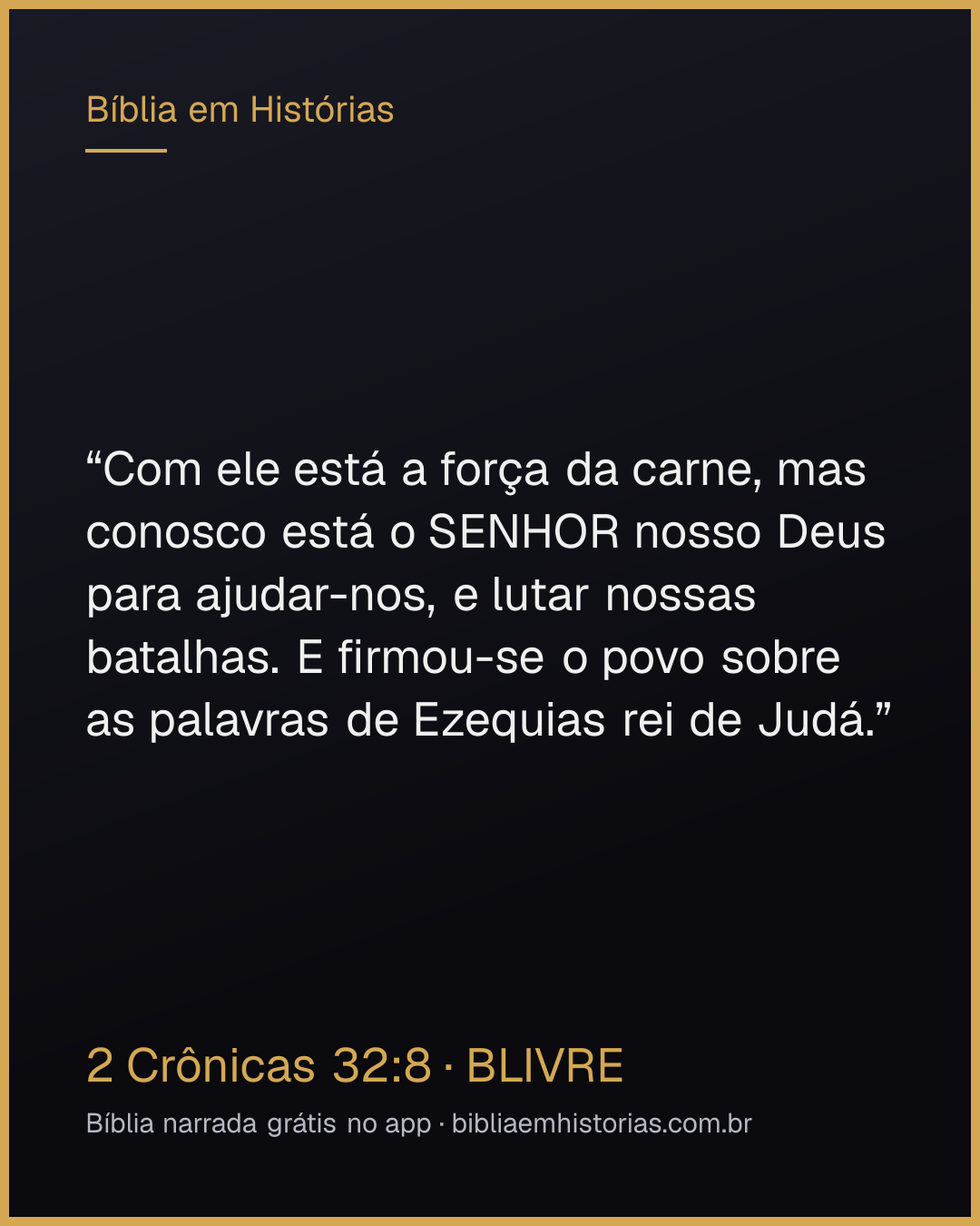 Imagem do versículo 2 Crônicas 32:8 para compartilhar