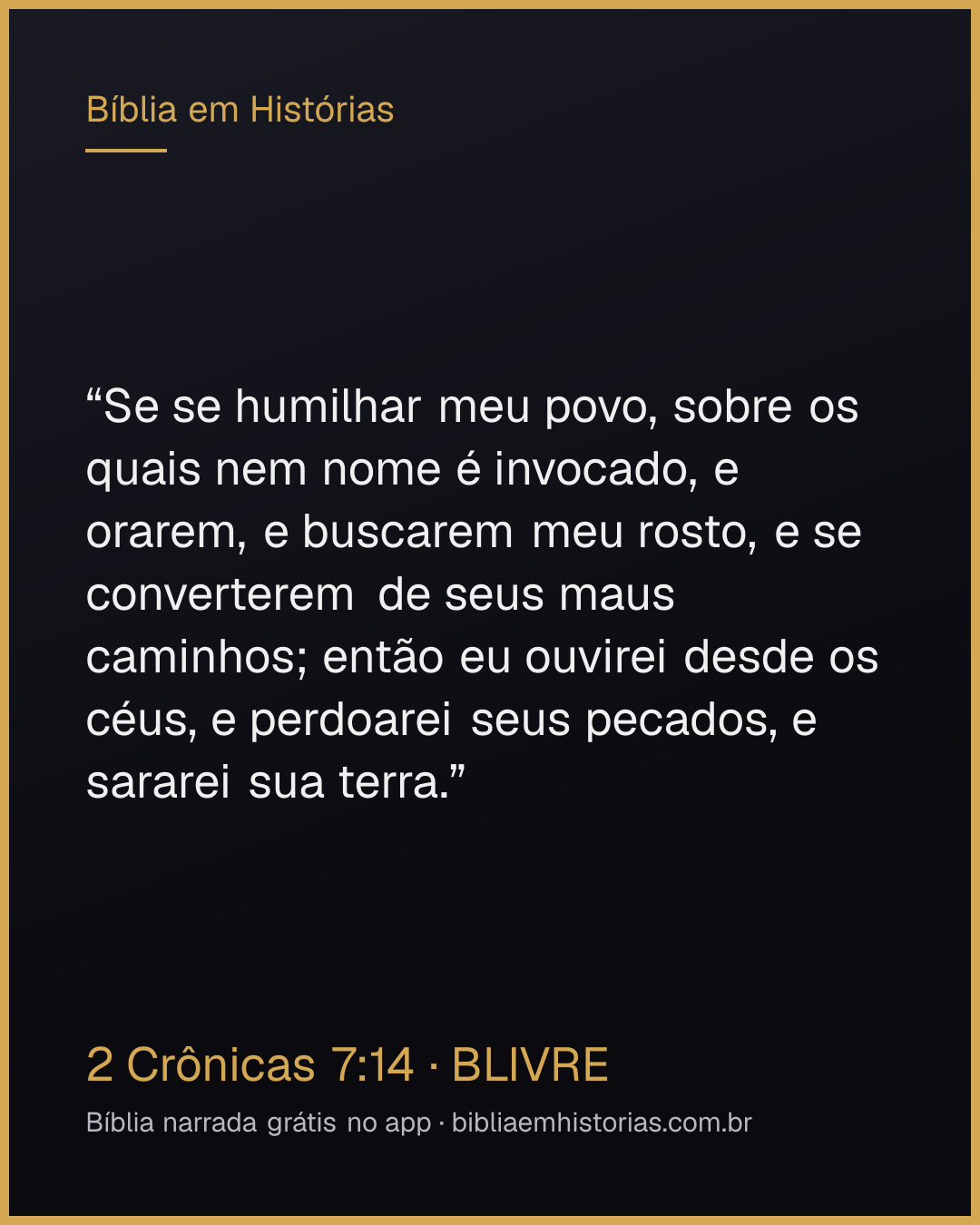 Imagem do versículo 2 Crônicas 7:14 para compartilhar