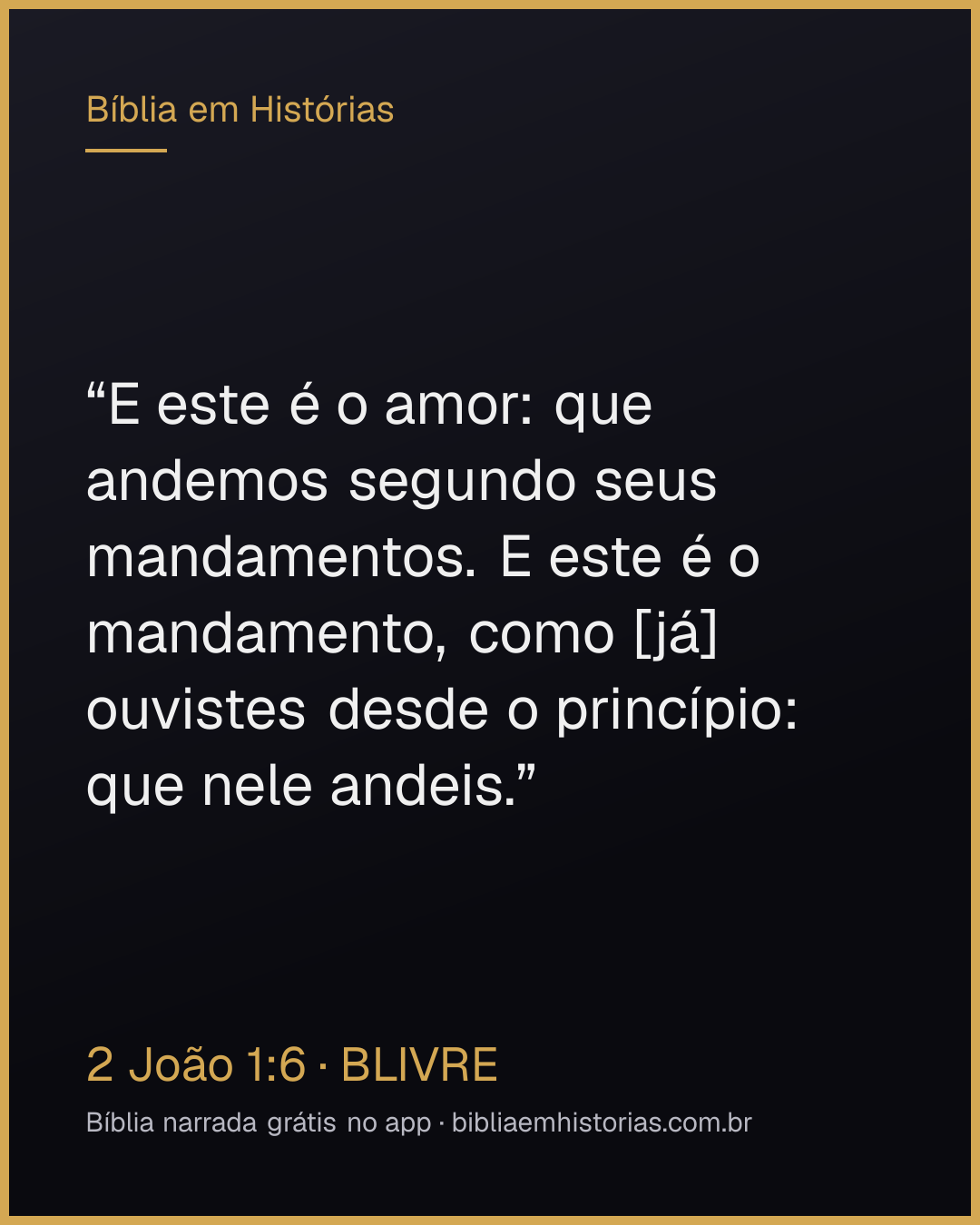 Imagem do versículo 2 João 1:6 para compartilhar
