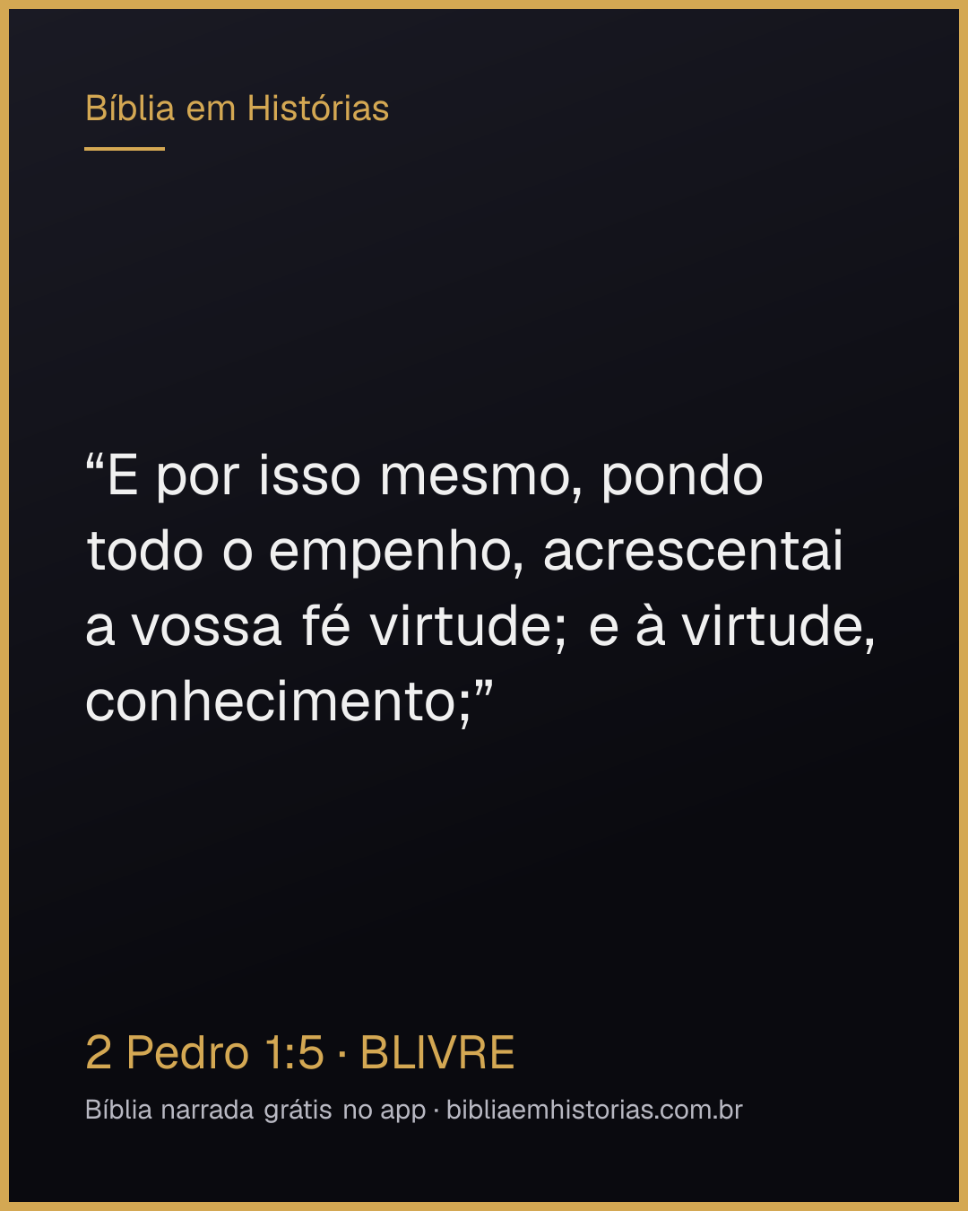 Imagem do versículo 2 Pedro 1:5 para compartilhar