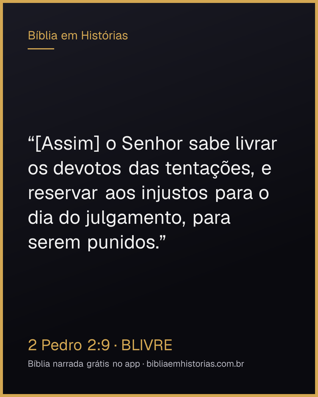 Imagem do versículo 2 Pedro 2:9 para compartilhar