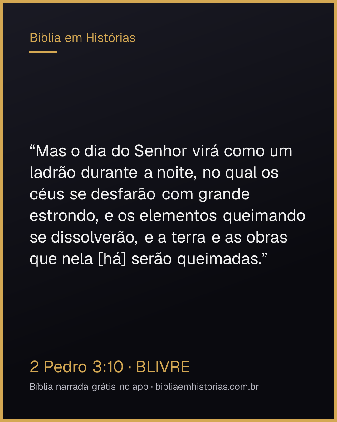 Imagem do versículo 2 Pedro 3:10 para compartilhar