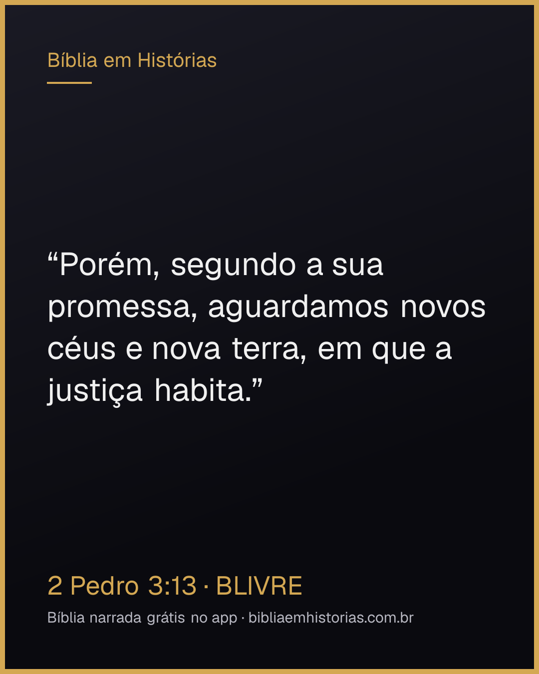 Imagem do versículo 2 Pedro 3:13 para compartilhar