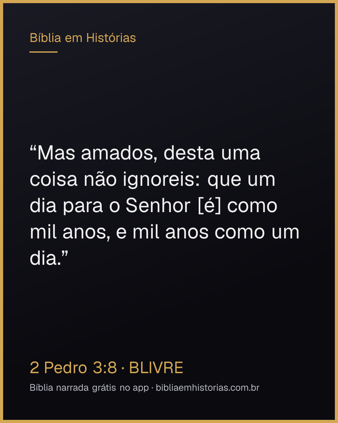 Imagem do versículo 2 Pedro 3:8 para compartilhar