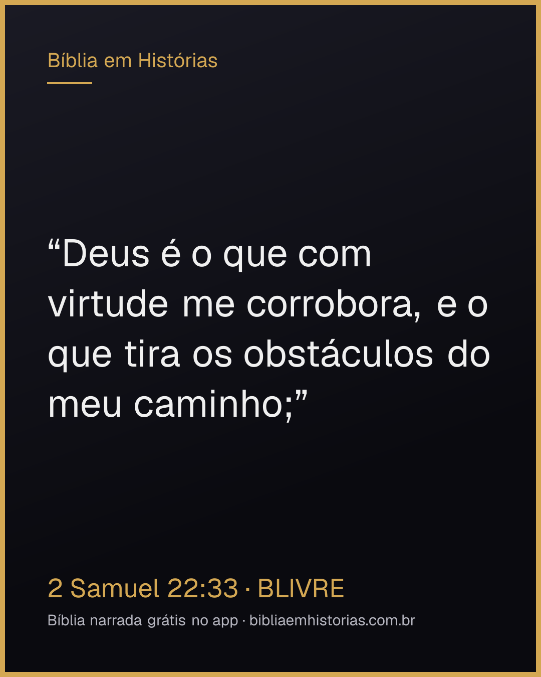 Imagem do versículo 2 Samuel 22:33 para compartilhar