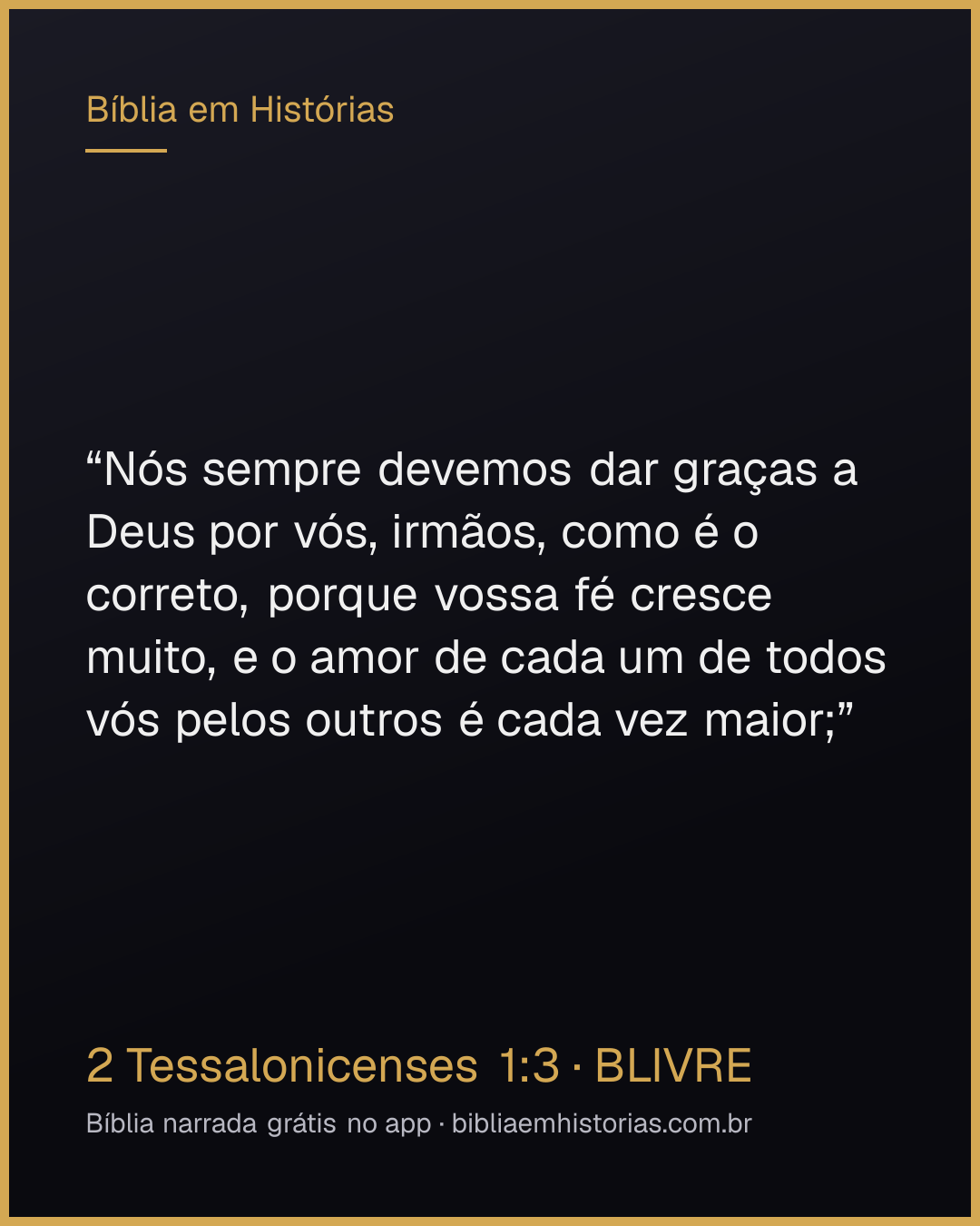 Imagem do versículo 2 Tessalonicenses 1:3 para compartilhar