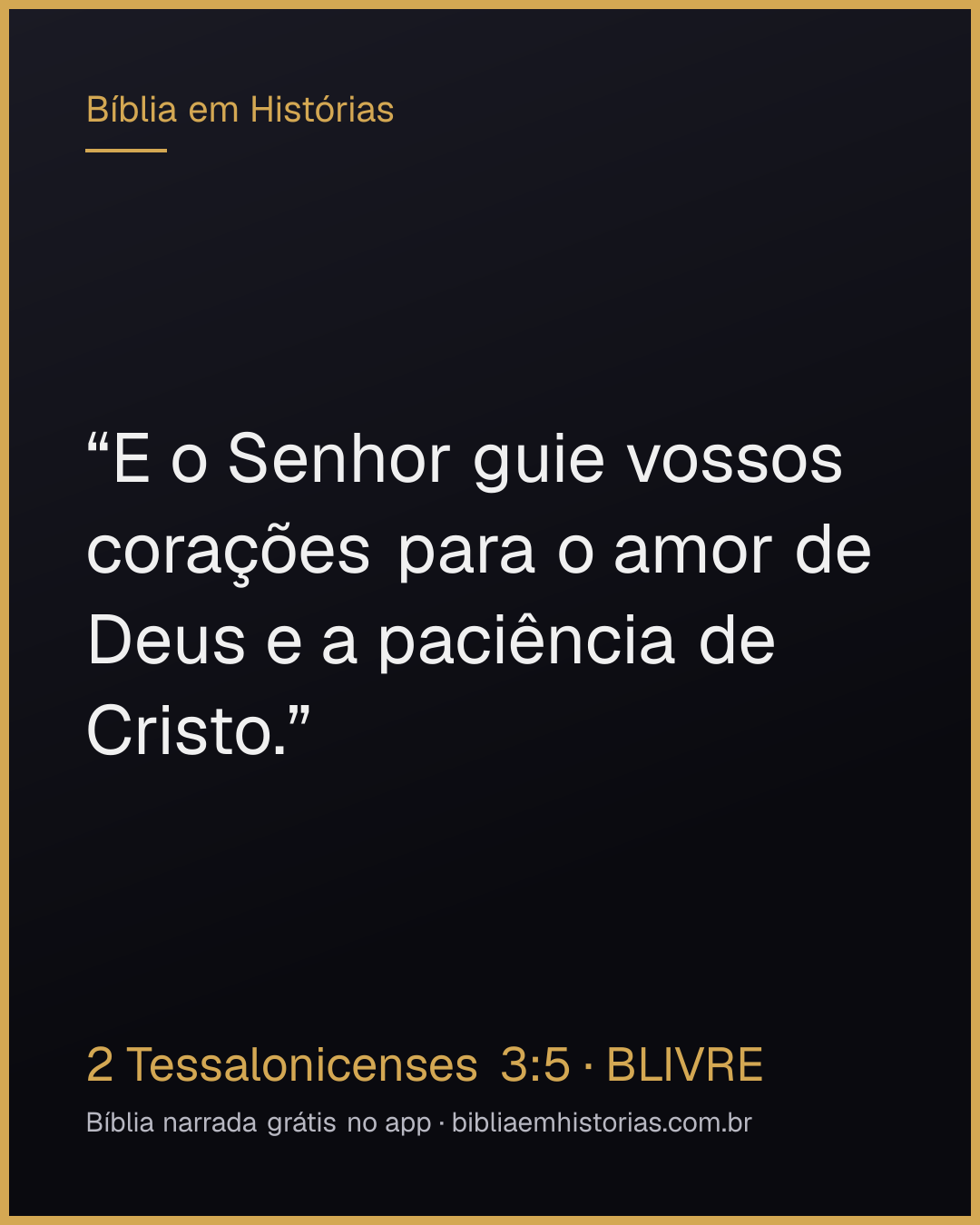 Imagem do versículo 2 Tessalonicenses 3:5 para compartilhar