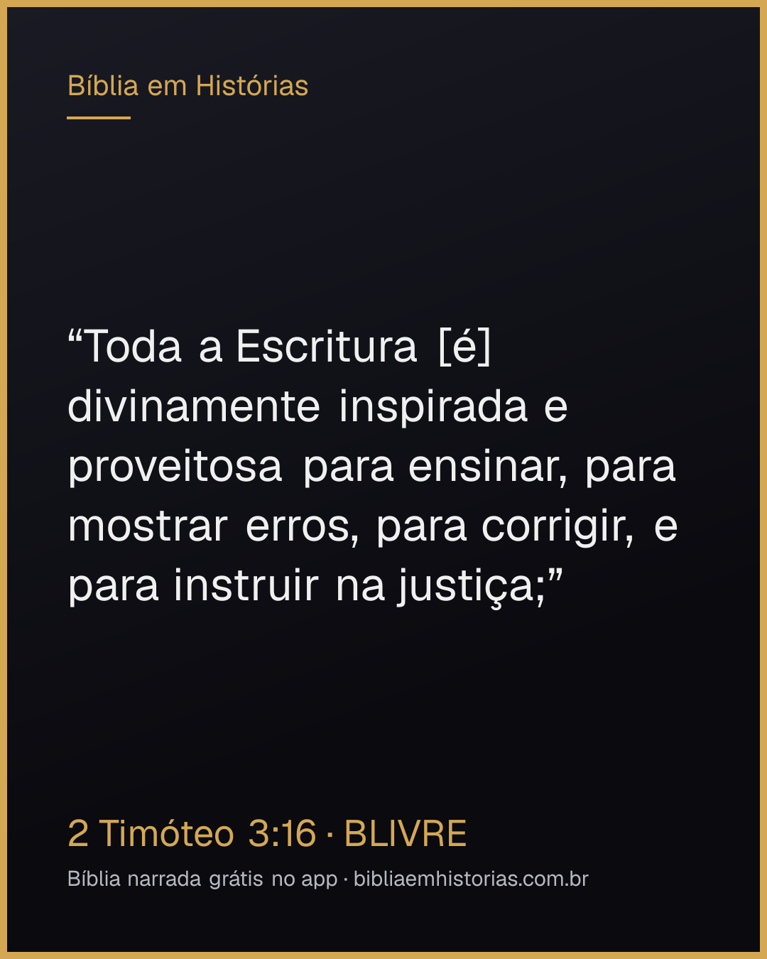 Imagem do versículo 2 Timóteo 3:16 para compartilhar