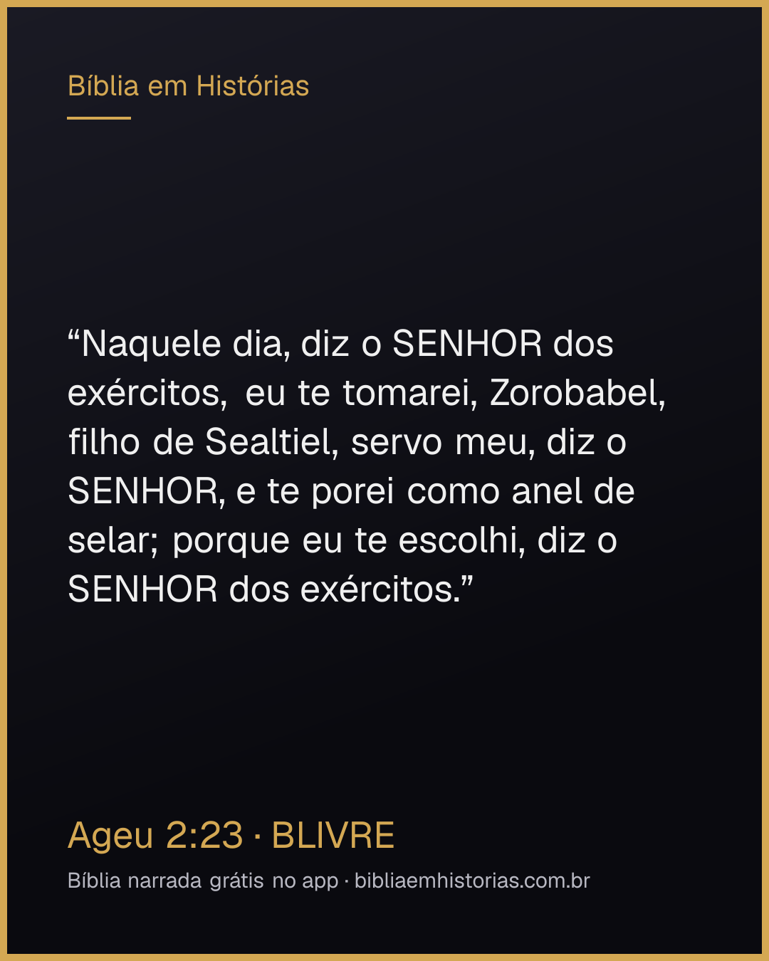 Imagem do versículo Ageu 2:23 para compartilhar