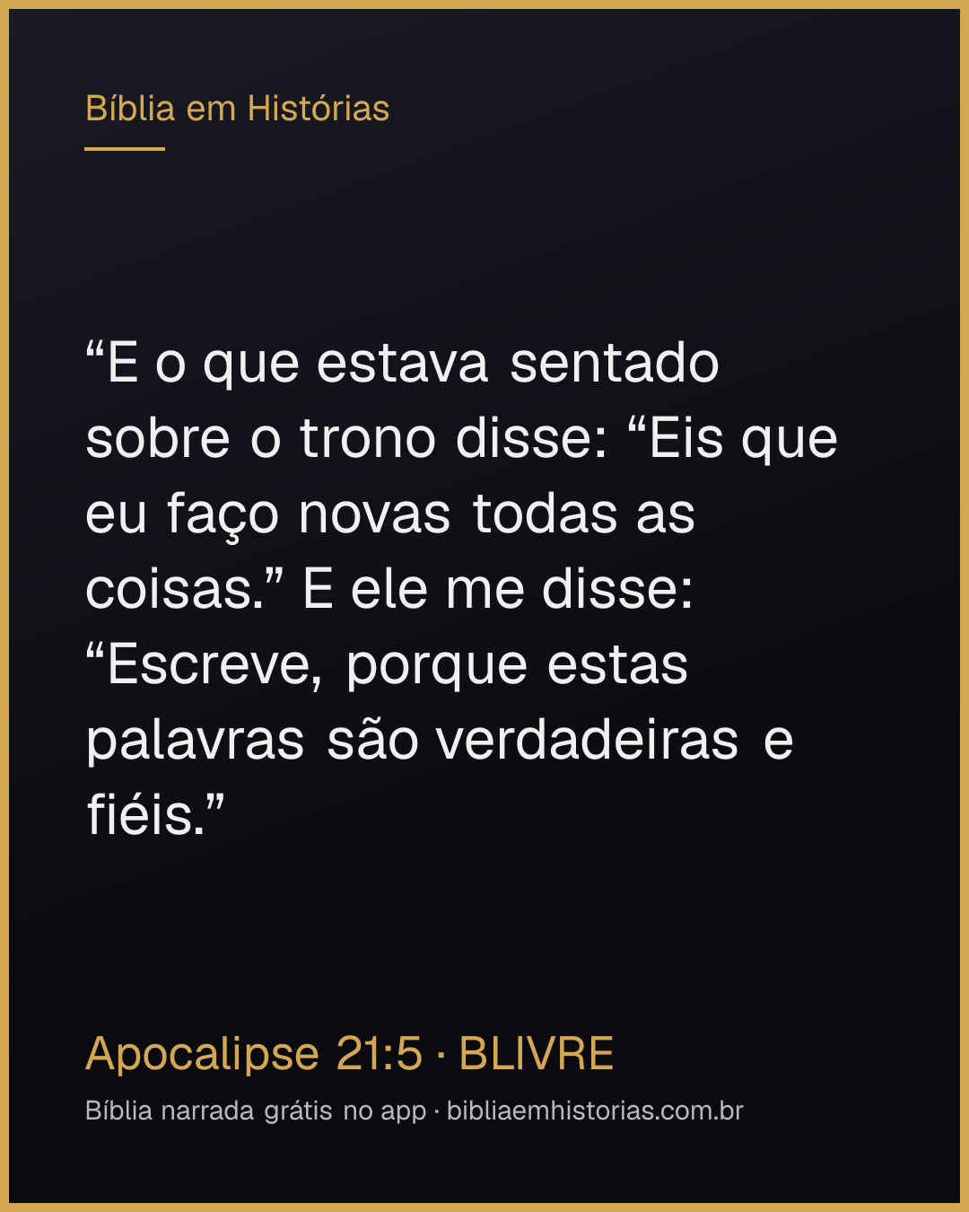 Imagem do versículo Apocalipse 21:5 para compartilhar