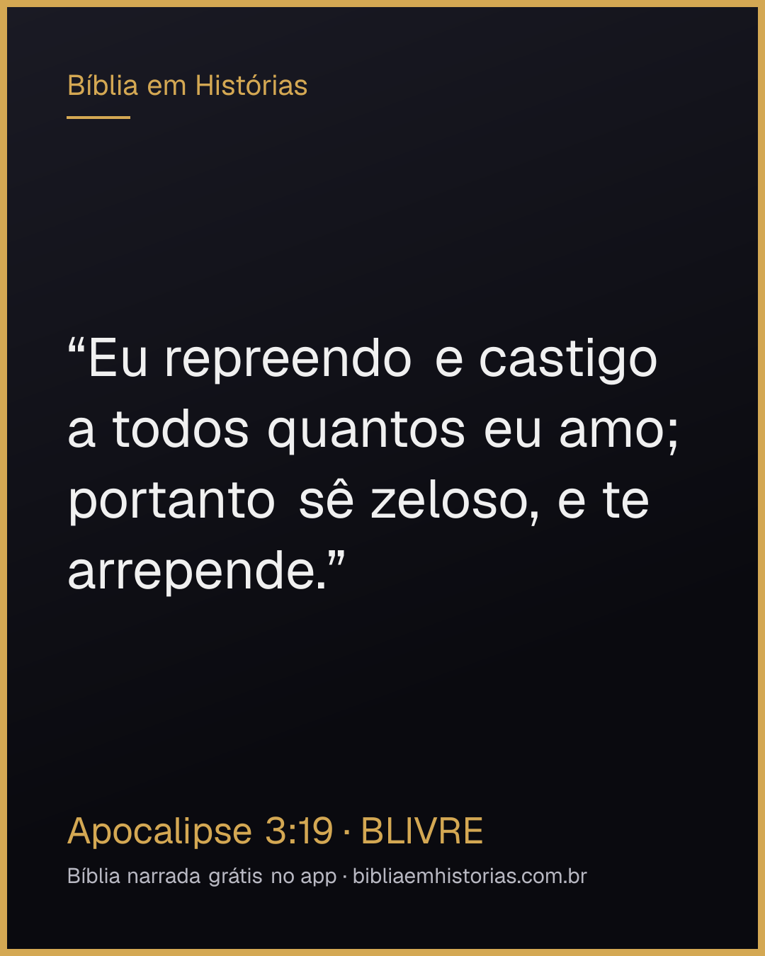 Imagem do versículo Apocalipse 3:19 para compartilhar