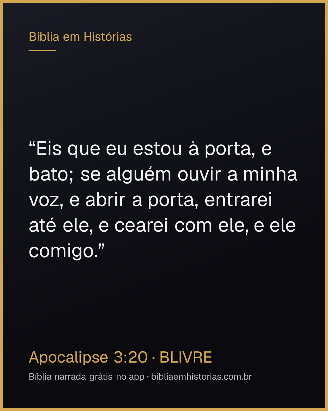 Imagem do versículo Apocalipse 3:20 para compartilhar