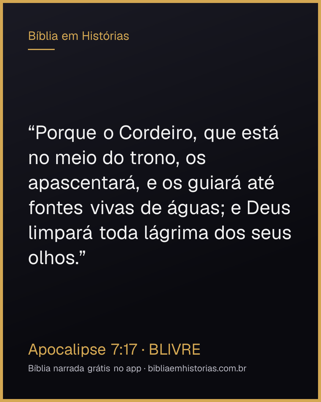 Imagem do versículo Apocalipse 7:17 para compartilhar