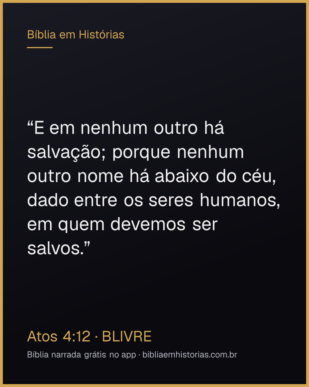 Imagem do versículo Atos 4:12 para compartilhar