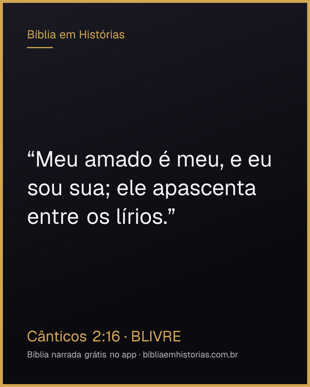 Imagem do versículo Cânticos 2:16 para compartilhar
