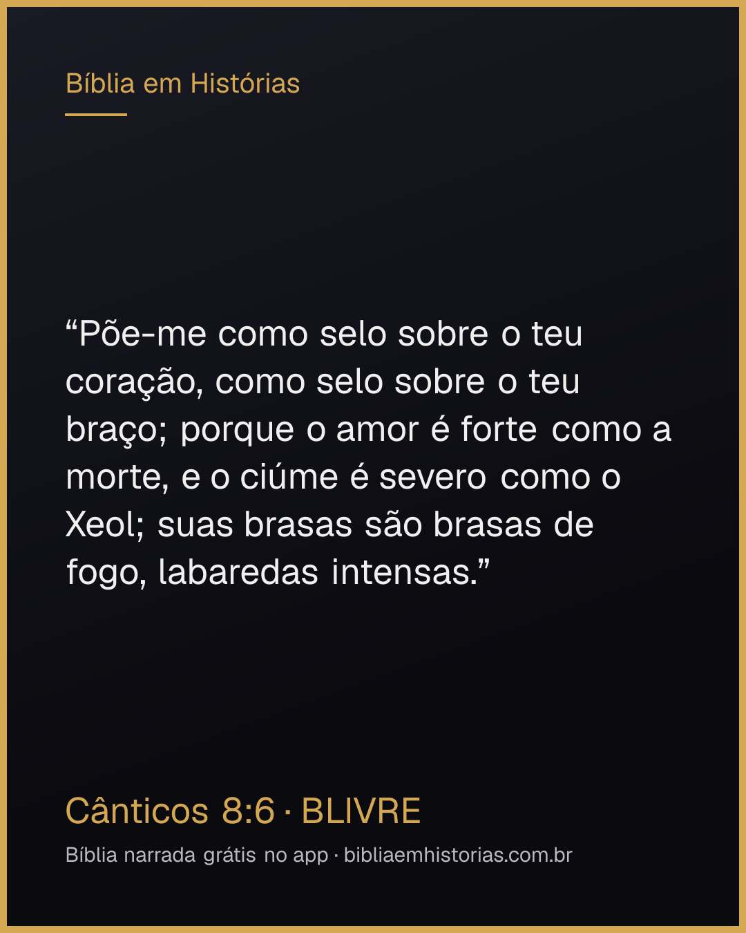 Imagem do versículo Cânticos 8:6 para compartilhar