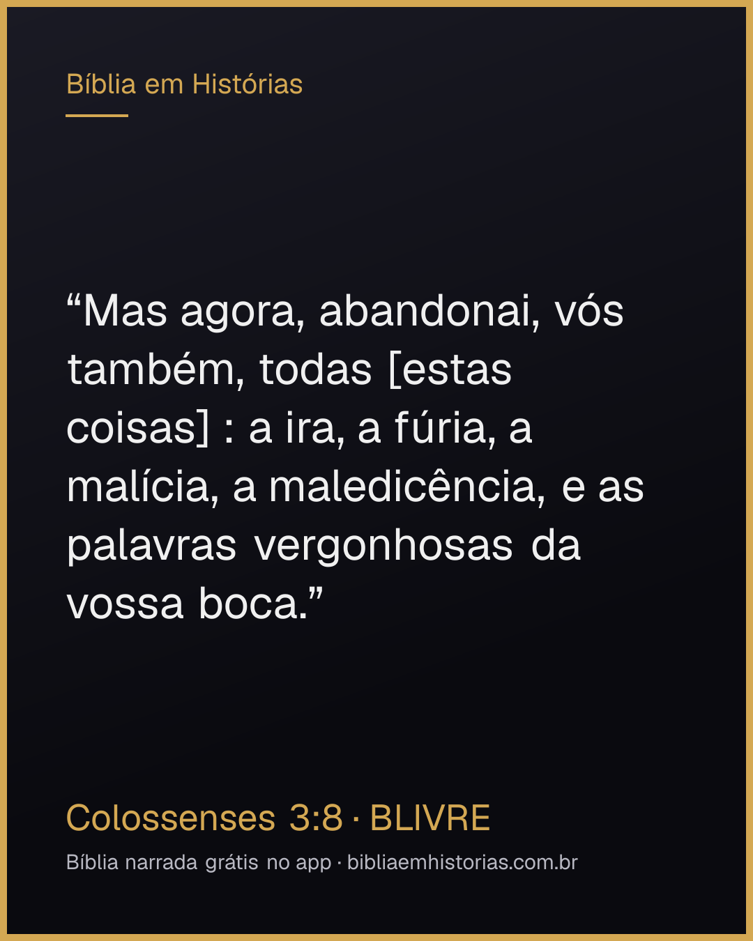 Imagem do versículo Colossenses 3:8 para compartilhar