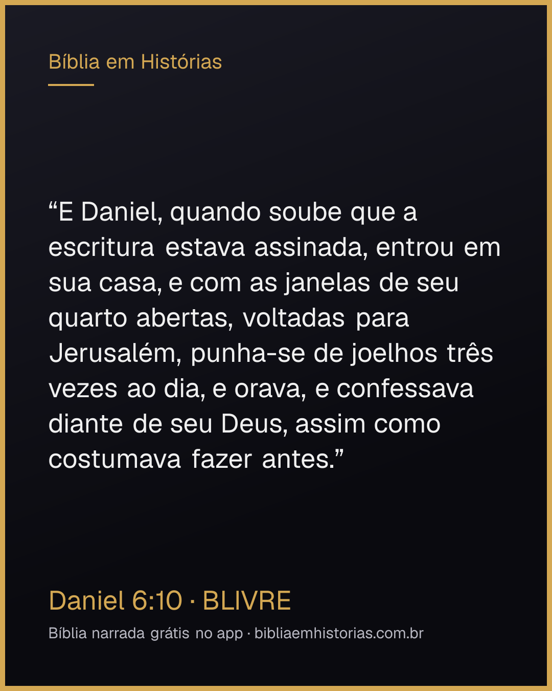 Imagem do versículo Daniel 6:10 para compartilhar