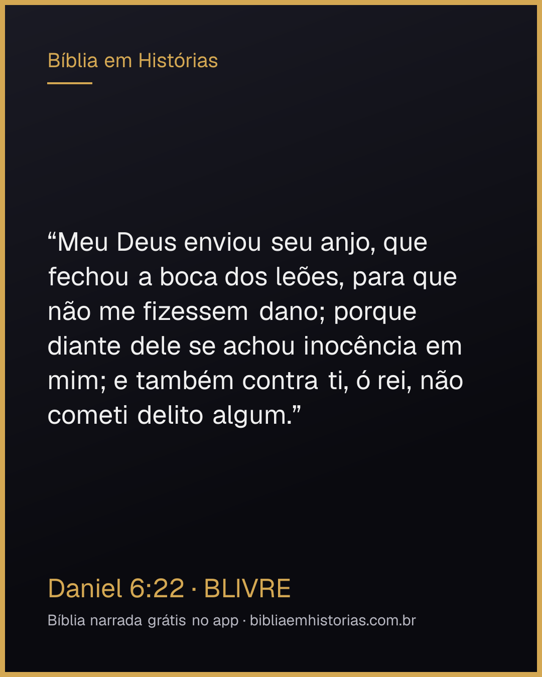Imagem do versículo Daniel 6:22 para compartilhar