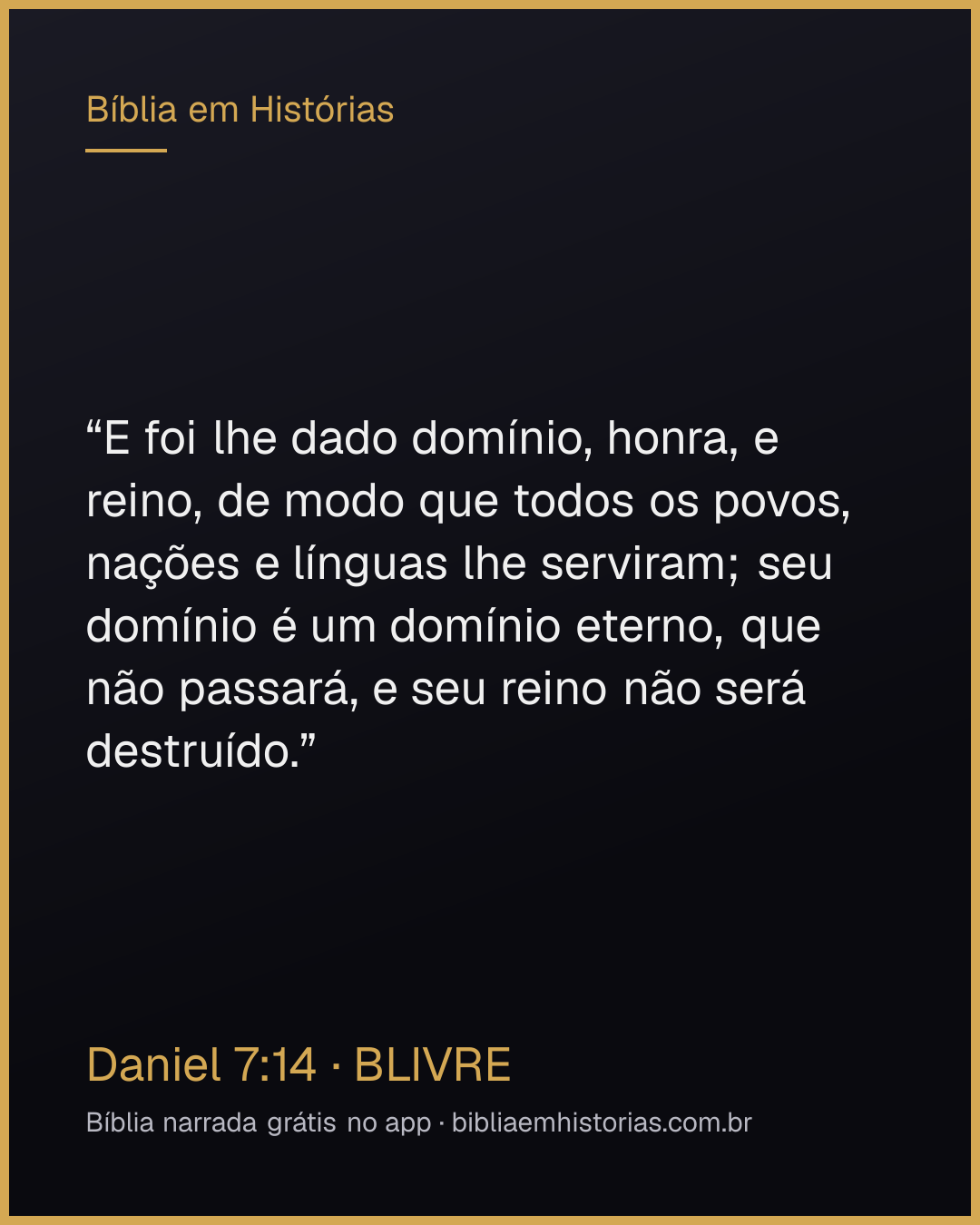Imagem do versículo Daniel 7:14 para compartilhar