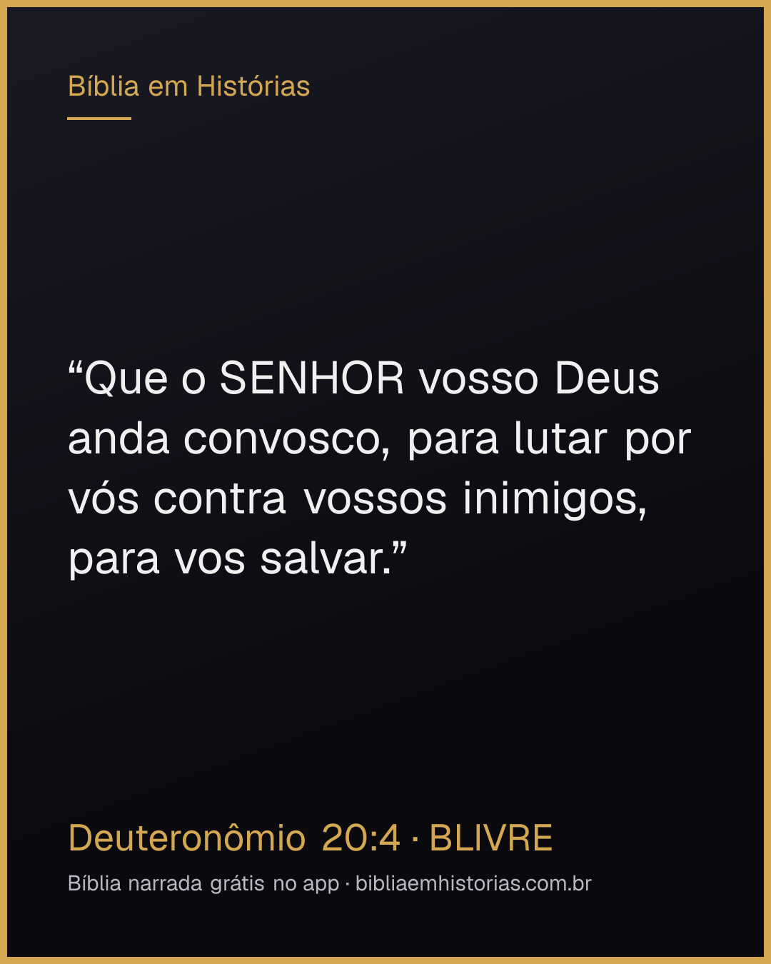 Imagem do versículo Deuteronômio 20:4 para compartilhar