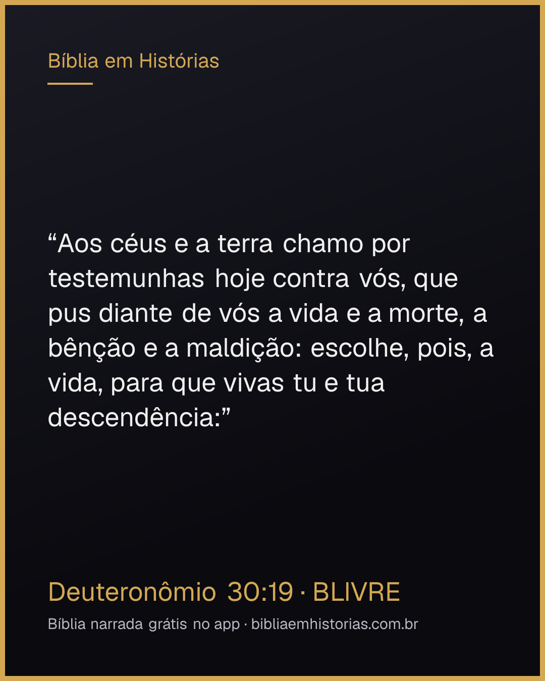 Imagem do versículo Deuteronômio 30:19 para compartilhar