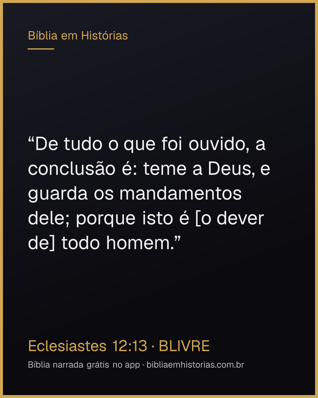 Imagem do versículo Eclesiastes 12:13 para compartilhar