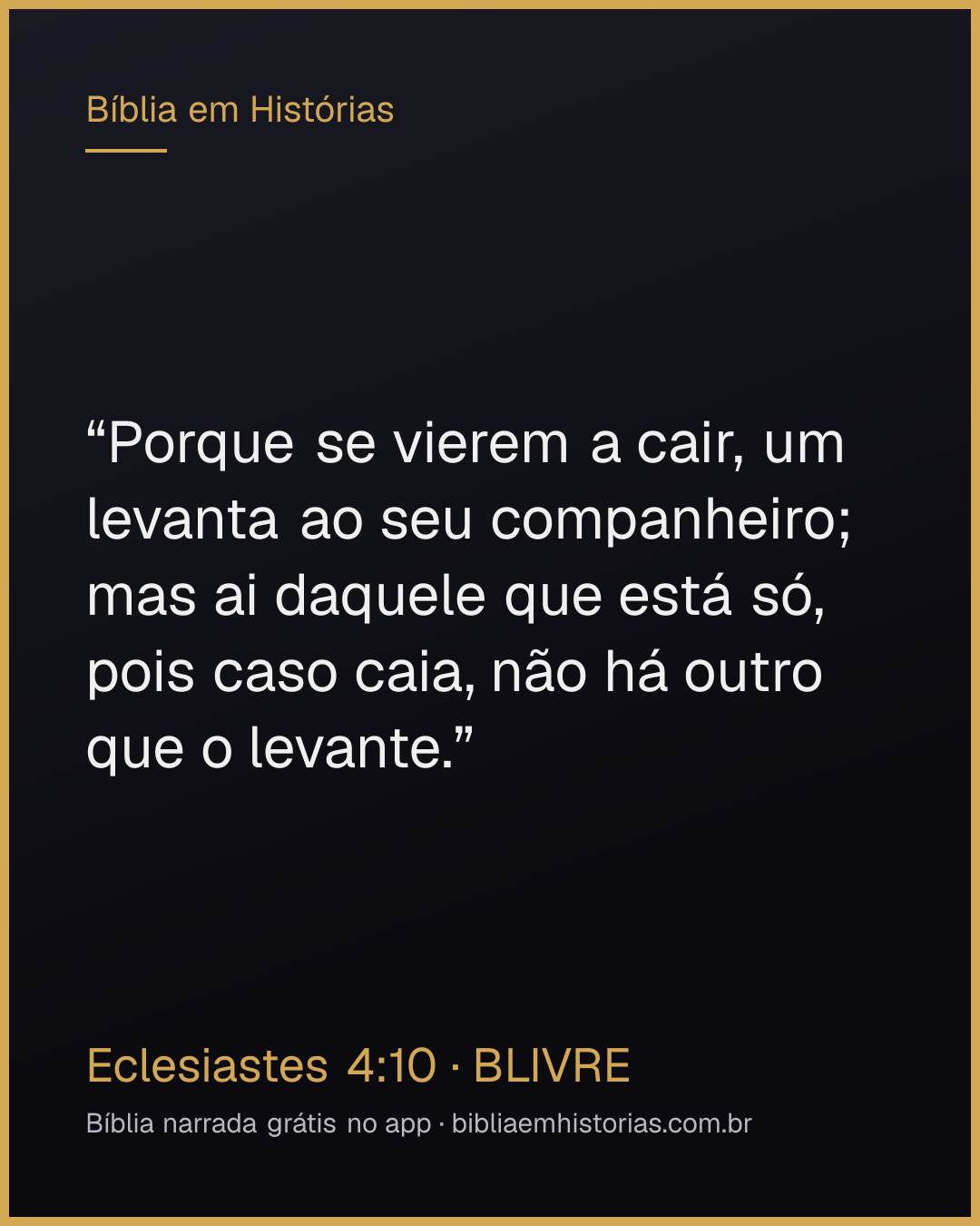 Imagem do versículo Eclesiastes 4:10 para compartilhar