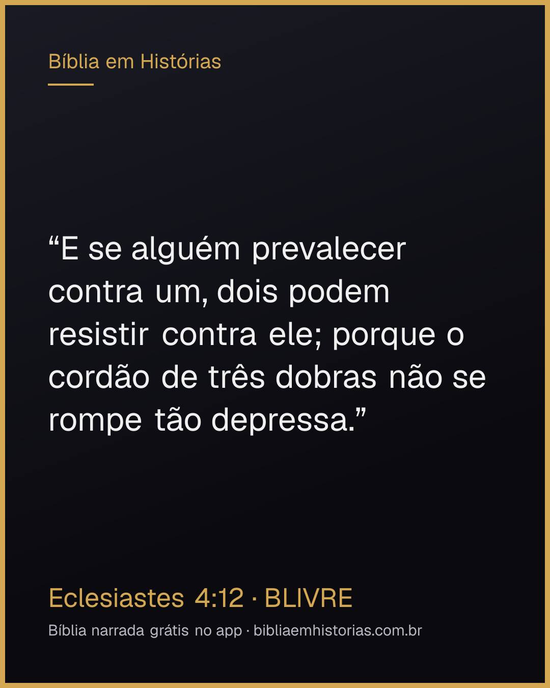 Imagem do versículo Eclesiastes 4:12 para compartilhar