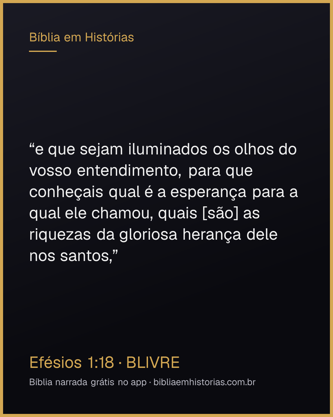 Imagem do versículo Efésios 1:18 para compartilhar