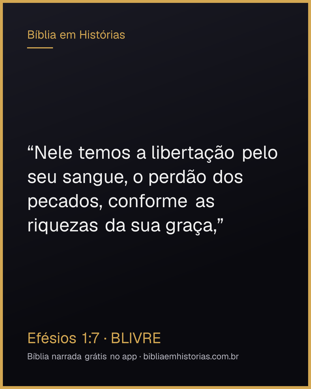 Imagem do versículo Efésios 1:7 para compartilhar