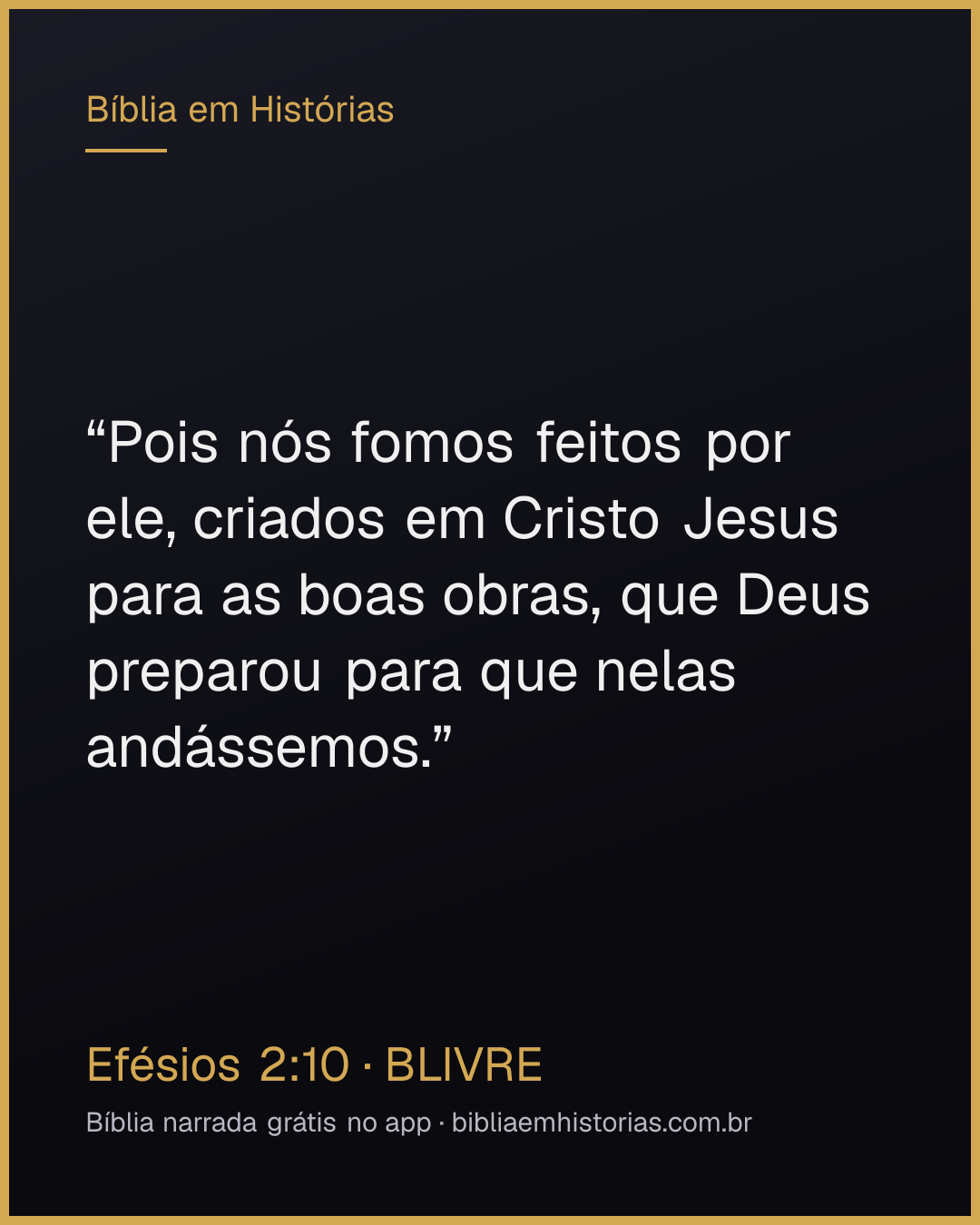 Imagem do versículo Efésios 2:10 para compartilhar