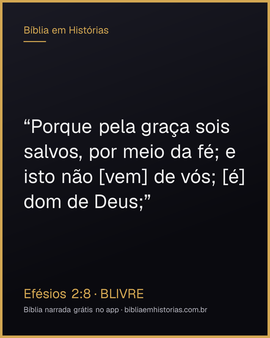 Imagem do versículo Efésios 2:8 para compartilhar