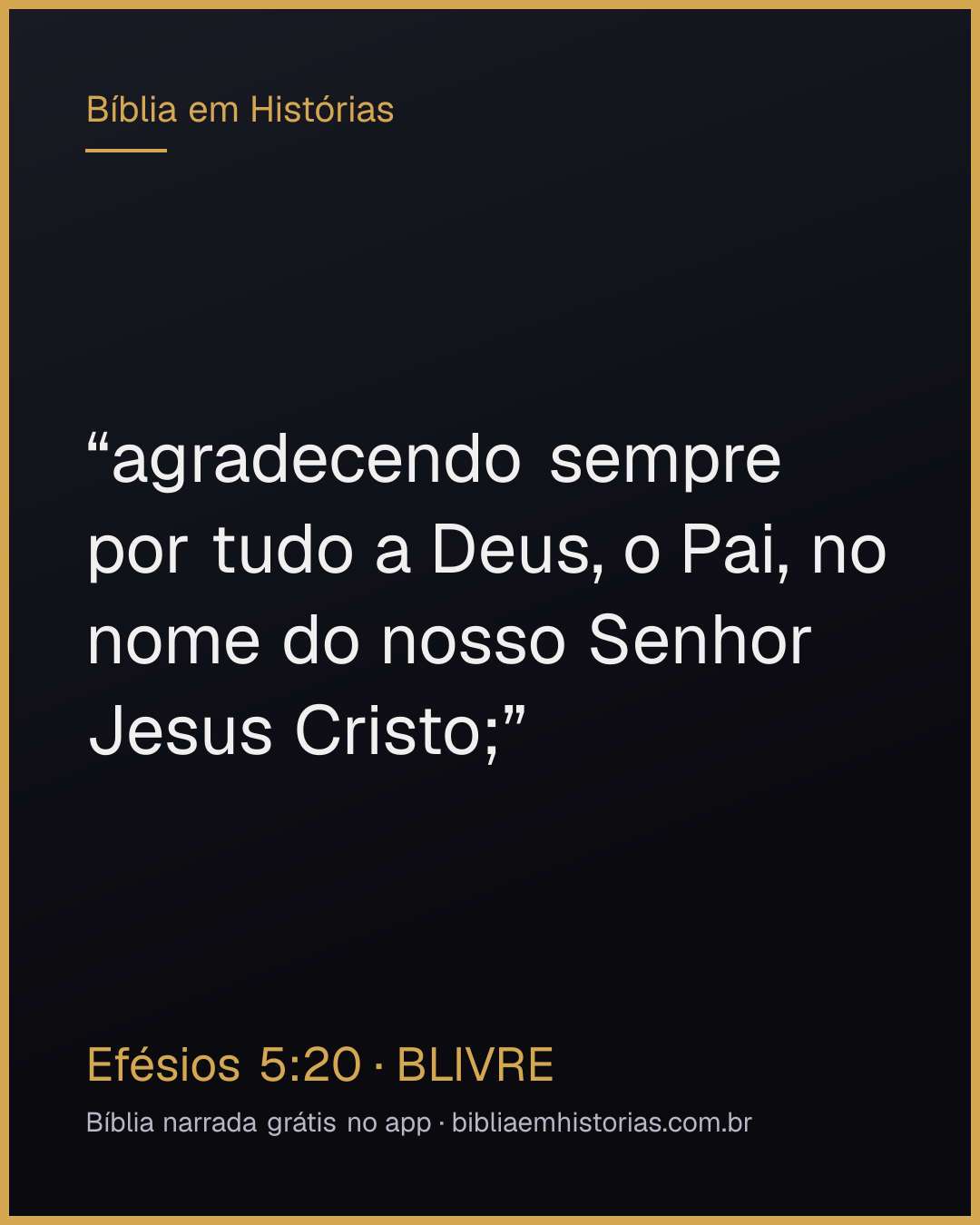 Imagem do versículo Efésios 5:20 para compartilhar