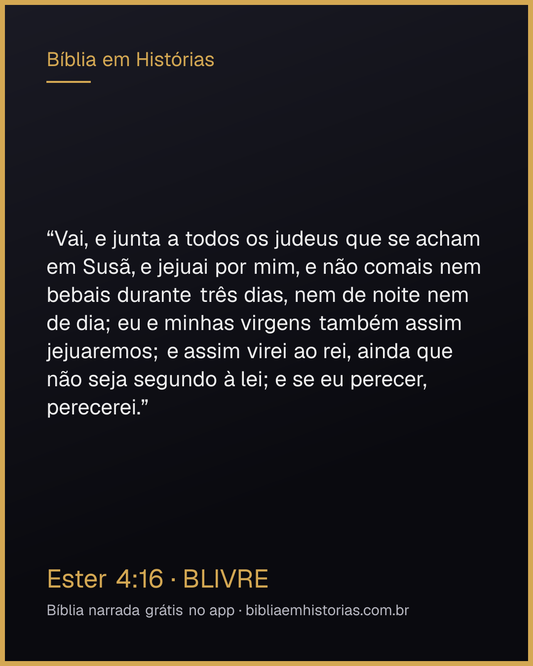 Imagem do versículo Ester 4:16 para compartilhar