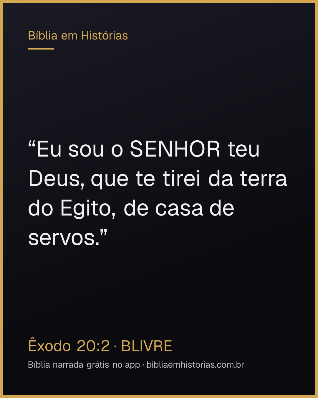 Imagem do versículo Êxodo 20:2 para compartilhar