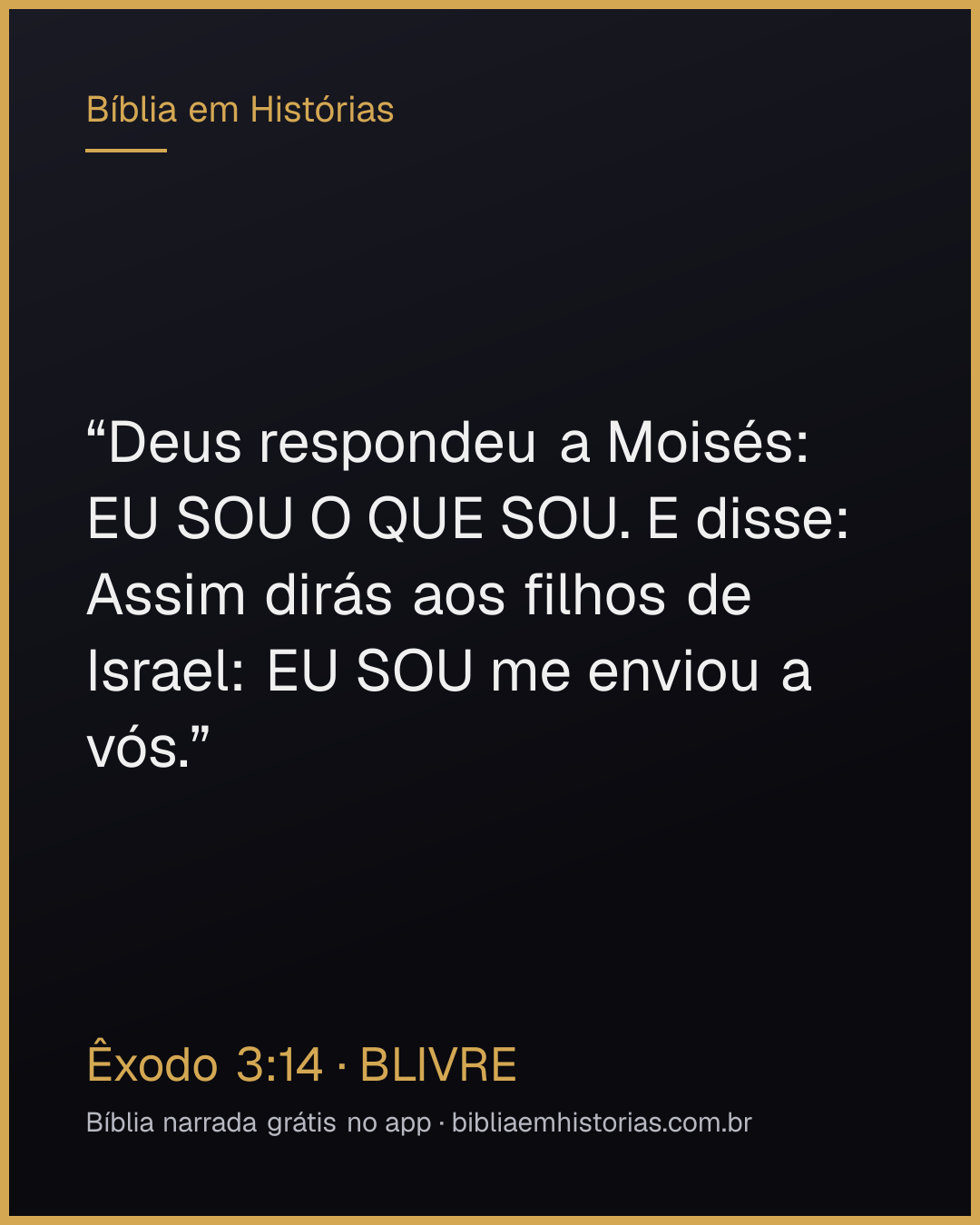 Imagem do versículo Êxodo 3:14 para compartilhar