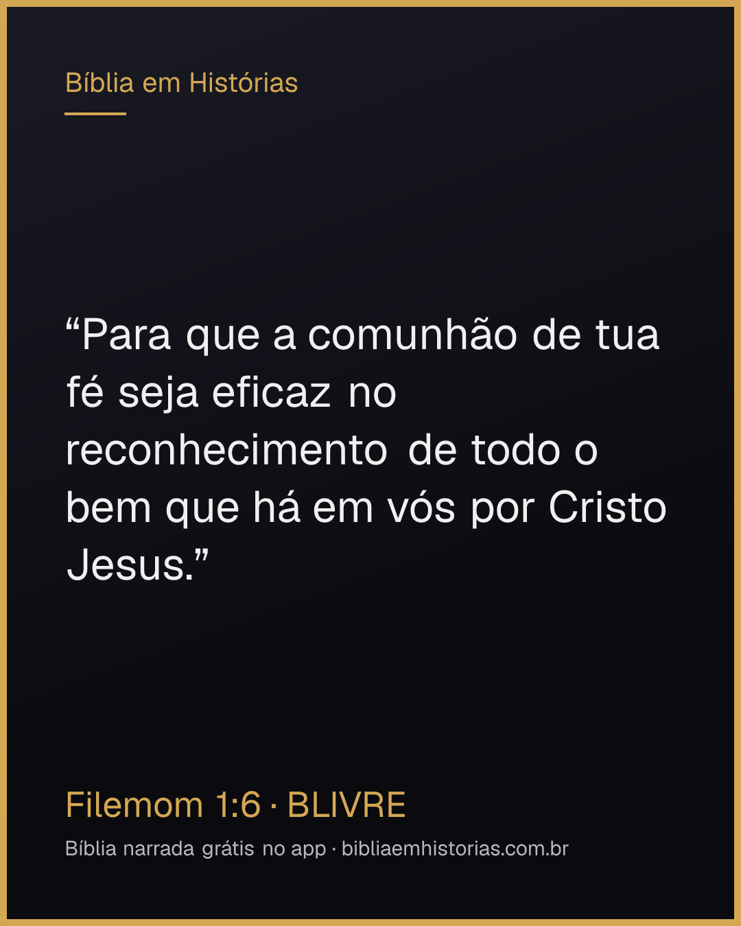 Imagem do versículo Filemom 1:6 para compartilhar
